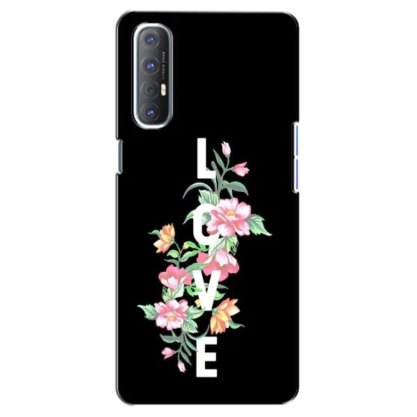 Чехол с принтом «Цветы LOVE» для OPPO Reno 3 Pro