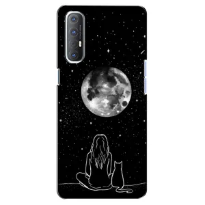 Чехол с принтом «Девушка с котом» для OPPO Reno 3 Pro
