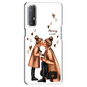 Чехол с печатью для Oppo Reno 3 Pro - (Мама с ребенком) (AlphaPrint) (Дочка и мама)
