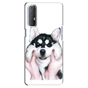 Чехлы с собаками для Oppo Reno 3 Pro (VPrint) (Довольный Хаски)