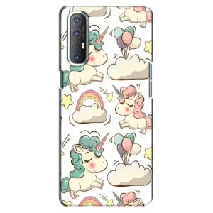 Чехол для Оппо Рено 3 Про - (Единорожки - Новинки) (AlphaPrint)