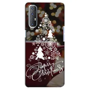 Рождественские Чехлы для Oppo Reno 3 Pro (VPrint) (Елочка узорная)