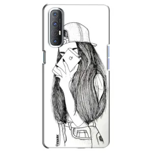 Чехол с печатью для Oppo Reno 3 Pro - (Мода) (AlphaPrint) (Фото девочки)