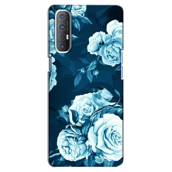 Чехол с принтом «Голубые Бутоны» для OPPO Reno 3 Pro Чехол с принтом «Голубые Бутоны» для OPPO Reno 3 Pro