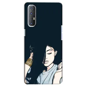 Чехол с печатью для Oppo Reno 3 Pro - (Мода) (AlphaPrint) (Красивая девочка)