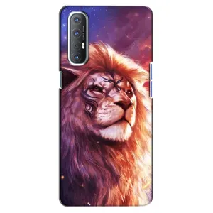 Чохол з картинкою ЛЕВ для Oppo Reno 3 Pro (VPrint) (Красочний Лев)