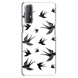 Чохол з пташками на Oppo Reno 3 Pro (VPrint) (Ластівки)