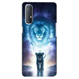 Чохол з картинкою ЛЕВ для Oppo Reno 3 Pro (VPrint) (Маленький лев)