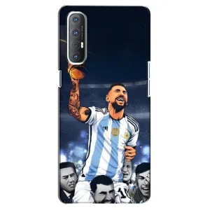 Чохли для Oppo Reno 3 Pro (Leo чемпіон) (AlphaPrint) (Мессі з кубком)