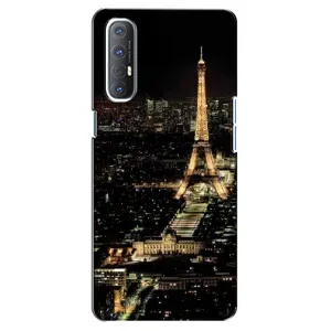 Чохол Ейфелева Вежа Oppo Reno 3 Pro - (AlphaPrint) (Нічний Париж)