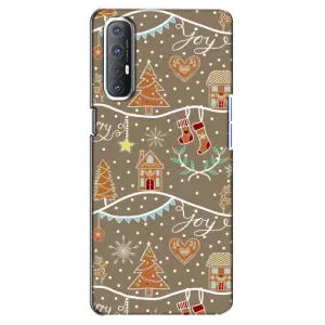 Новогодние, Праздничные Чехлы для Oppo Reno 3 Pro - 2024 год (Новогодние пряники)