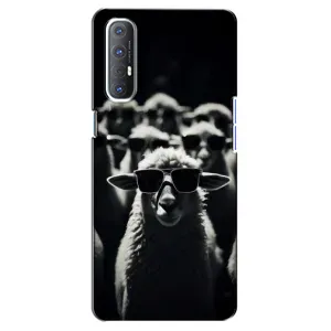 Чохол з принтом стильні тварини для OPPO Reno 3 Pro (Овечка в окулярах)