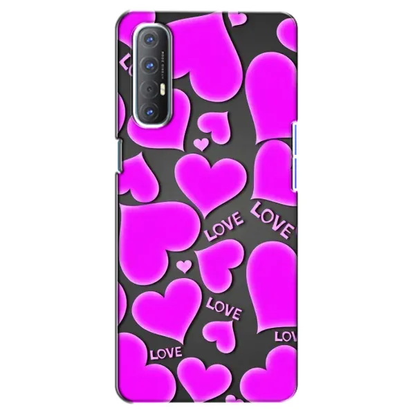 Чехол с принтом «Pink hearts» для OPPO Reno 3 Pro