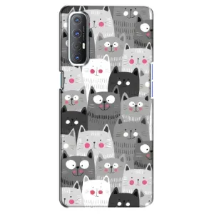 Чохли з Котиками для Oppo Reno 3 Pro (VPrint) (Мальовані котики)