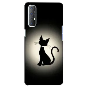 Чохол з принтом для Oppo Reno 3 Pro (AlphaPrint) Модні коти (Силует котика)