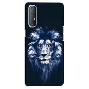 Чохол з картинкою ЛЕВ для Oppo Reno 3 Pro (VPrint) (Синій Лев)
