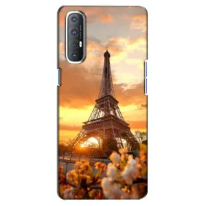 Чохол Ейфелева Вежа Oppo Reno 3 Pro - (AlphaPrint) (Сонячня вежа)