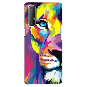 Чохол з картинкою ЛЕВ для Oppo Reno 3 Pro (VPrint) (Яскравий Лев)