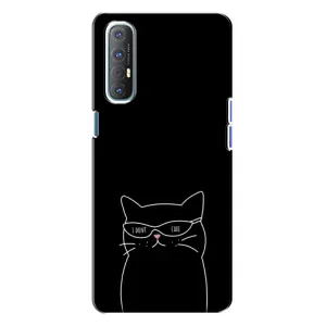 Чехол с принтом «Равнодушный кот» для OPPO Reno 3