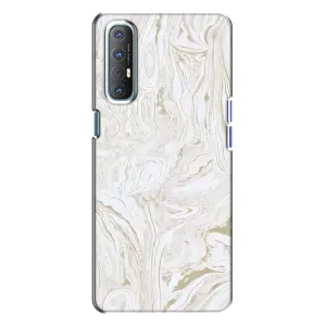 Мраморный чехол на Oppo Reno 3 (VPrint) (Белый мрамор)