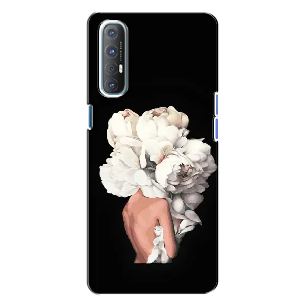 Чохол з принтом «Білі квіти» для OPPO Reno 3 Чохол з принтом «Білі квіти» для OPPO Reno 3