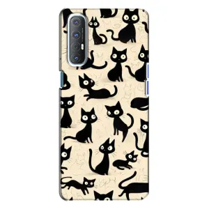 Чехол с рисунком кот на Oppo Reno 3