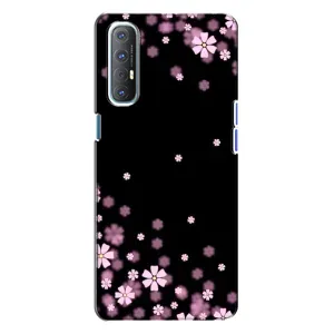 Чохол для OPPO Reno 3 - з принтом (Дизайнерські) (AlphaPrint) (Квіти маленькі)