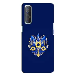 Чехлы для Oppo Reno 3  Укр. Символика (AlphaPrint) (Цветочный Герб)