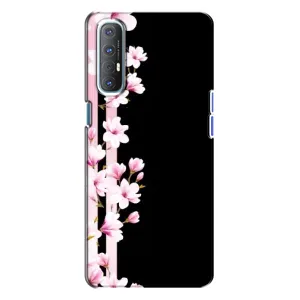Чохол для OPPO Reno 3 - з принтом (Дизайнерські) (AlphaPrint) (Квіточки)