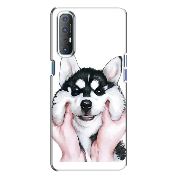 Чехол с принтом «Довольный Хаски» для OPPO Reno 3