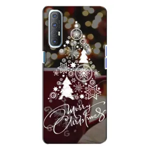 Різдвяні Чохли для Oppo Reno 3 (VPrint) (Ялинка яскрава)
