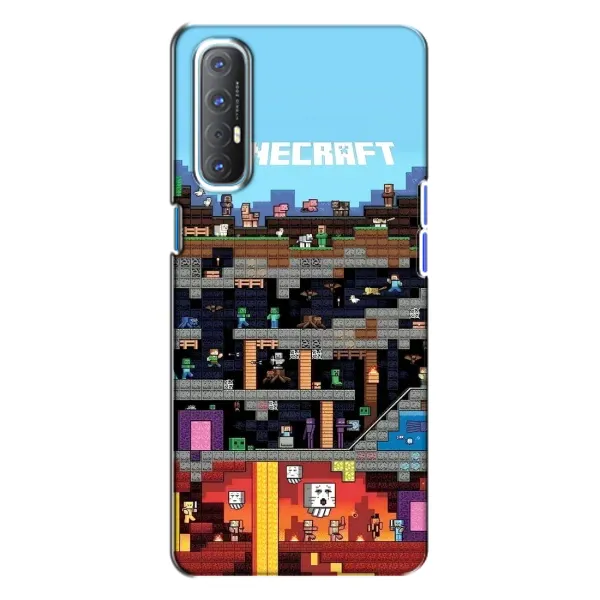 Чохол з принтом «фон Minecraft» для OPPO Reno 3