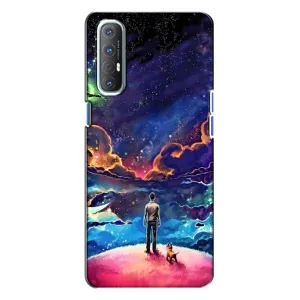 Космічні Чохли для OPPO Reno 3 (VPrint) (Вид Галактики)