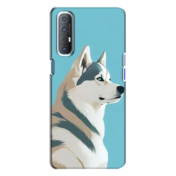 Чохол з принтом «Хаскі арт» для OPPO Reno 3