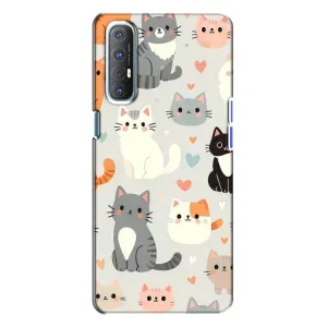 Чехол с принтом «Коллаж котов» для OPPO Reno 3
