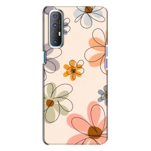 Чохол з квітковим принтом на OPPO Reno 3 (Кольорові квіти)