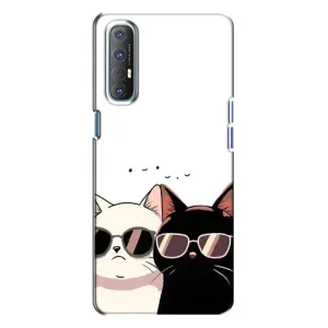 Чехол с принтом «Коты в очках» для OPPO Reno 3