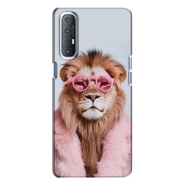 Чехол с принтом «Лев в очках» для OPPO Reno 3