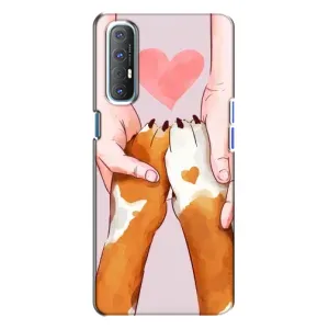 Чохли з собаками для Oppo Reno 3 (VPrint) (Любовь до собак)
