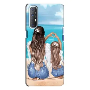 Чехол с печатью для Oppo Reno 3 - (Мама с ребенком) (AlphaPrint)