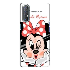 Эксклюзивный чехол для Oppo Reno 3 (AlphaPrint - Мультяшные) (Маус Минни)
