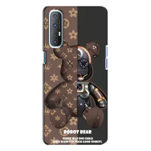 Круті Чохли Луі Віттон для Oppo Reno 3 (AlphaPrint) (Ведмідь Луі Вітон)