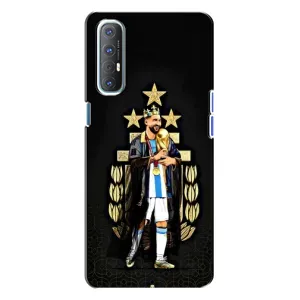 Чехлы для Oppo Reno 3 (Leo чемпион) (AlphaPrint) (Месси Король)