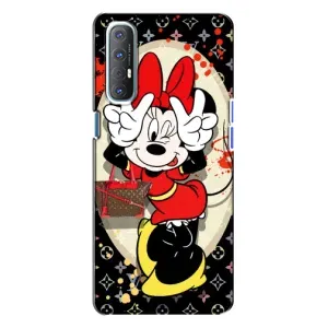 Чехол Disney Mouse Oppo Reno 3 (PREMIUMPrint) (Минни peace)