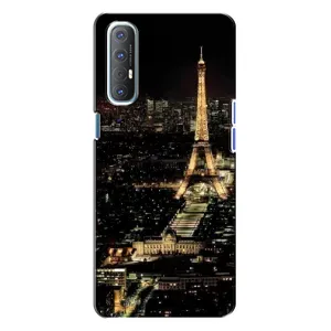 Чохол Ейфелева Вежа Oppo Reno 3 - (AlphaPrint) (Нічний Париж)