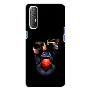 Чехол с Обезьянами Oppo Reno 3 - (AlphaPrint)