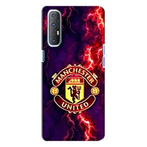 Чохол Манчестер Юнайтед для OPPO Reno 3 (AlphaPrint) (вогняний Манчестер)