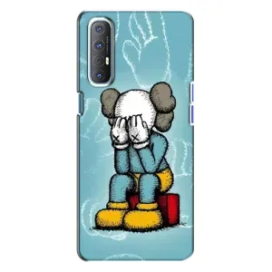 Чехлы для Oppo Reno 3 - Bearbrick Louis Vuitton (PREMIUMPrint) (Плач Bearbrick)