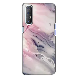 Мраморный чехол на Oppo Reno 3 (VPrint) (Пурпурный Мрамор)