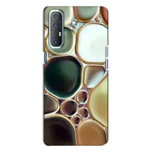 Мраморный чехол на Oppo Reno 3 (VPrint) (Радужный Мрамор)